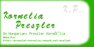 kornelia preszler business card